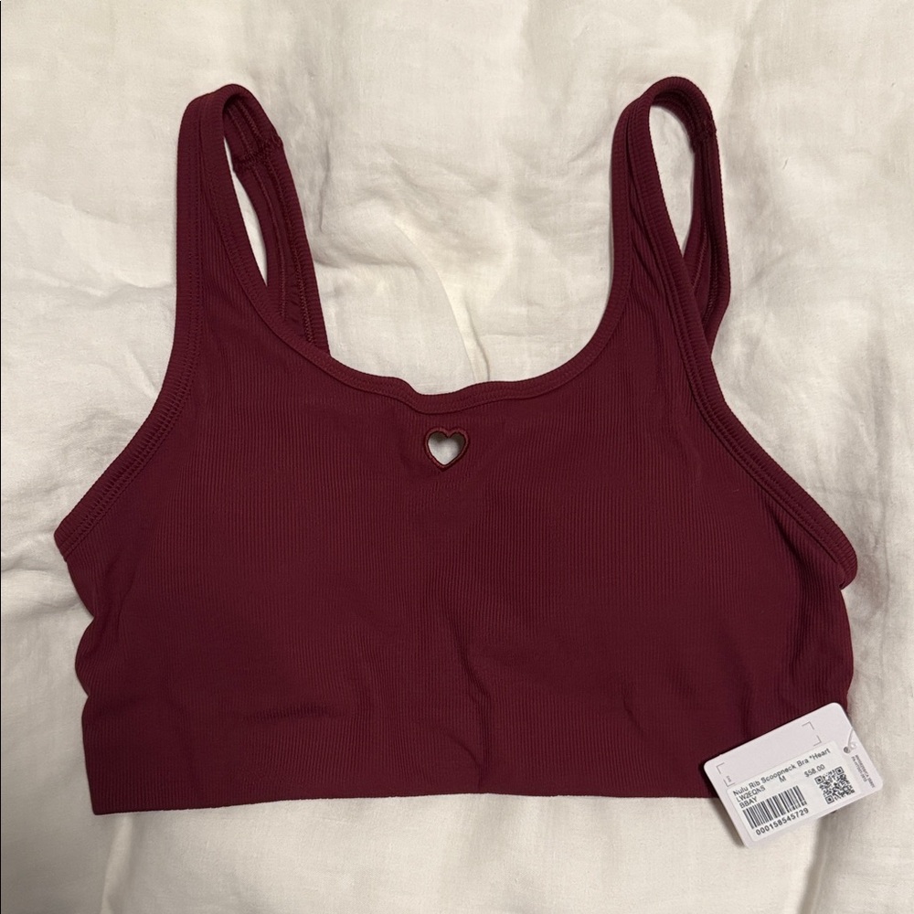 Lululemon Athletica Nulu Rib Scoopneck Bra *Heart